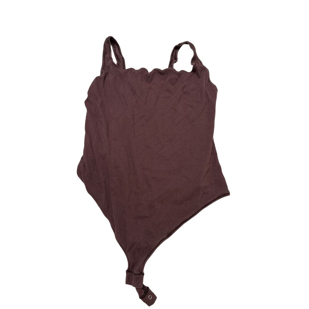 Skims Chocolate Ribbed Bodysuit Size 3X